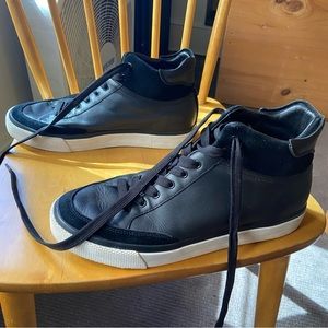Rag & Bone black leather high tops Size 41